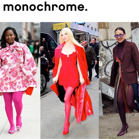 Colored Tights are totally on trend 🤩 So fun! Pink Opaque Tights. Size S/M. - Picture 5 of 7